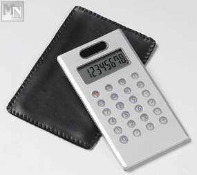 Werbeartikel Taschenrechner Dualpower  (Alu-Case)